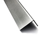 Versandmetall Sonderwinkel,Edelstahl gebürstet Korn 320, Blechstärke 1mm ,Maß 120x220mm,Länge 254mm