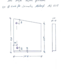 Versandmetall Speciaal - Douchebak van roestvrij staal, douchebodem {R1A} 1,5 mm, binnenzijde K320 geborstelde afwerking, afmetingen 670x1100 mm, hoogte 50 mm, 2 afvoergaten - Copy