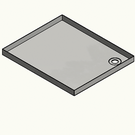 Versandmetall Sonder - Edelstahl Duschwanne, Duschtasse { R1A } 1,5mm , INNEN Schliff K320, Maße 600x900, Höhe 50mm 1 x Ablaufbohrung