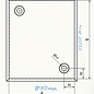 Versandmetall Sonder - Edelstahl Duschwanne, Duschtasse { R3A } 1,5mm , INNEN Schliff K320, Maße inkl Rand:810x1200mm, Höhe 30 mm, zuzüglich umlaufender Rand 20mm 2x Ablauf