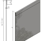 Versandmetall -Set 10mtr ( 5x2mtr. ) stabile Rasenkanten mit Falz 1mm Edelstahl 400mm hoch  - Stabile Rasenkanten Kiesleiste aus 1,0 mm starkem Edelstahl (1.4301) hergestellt.
