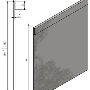 Versandmetall -Ensemble de 10 m ( 5 x 2 m) bordure de pelouse stable avec pliage en acier inoxydable de 1 mm de hauteur 400 mm - Bordure de pelouse stable en gravier fabriqué en acier inoxydable de 1,0 mm d'épaisseur (1.4301).