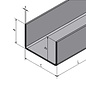 Versandmetall Ensemble de 3 profilés en U en acier inoxydable de 2,0 mm d'épaisseur, finition K320, dimensions extérieures axcxb 14 x 16 x 14 mm (épaisseur intérieure 12 mm), longueur 1500 mm