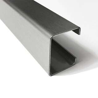 Versandmetall  Sonder Versandmetall C-Profil Edelstahl  11x32x11 mm Länge 2500mm,Blechstärke 1,0mm