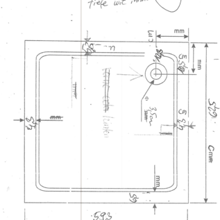 Versandmetall Speciale roestvrijstalen douchebak, douchebodem {R3A-2} 1,5 mm, binnenafwerking K320, afmetingen zonder rand (20 mm), diepte 663 mm, breedte 758 mm, buitenafmetingen 700 x 795 mm, 2 afvoergaten, hoogte 60 mm  - Copy - Copy