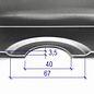 Versandmetall Edelstahl Duschwanne, Duschtasse { R1A } 1,5mm, INNEN  Schliff K320,800 × 650 mm, 1 oder 2 Ablaufbohrungen,40 mm Hoch