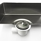 Versandmetall Edelstahl Duschwanne, Duschtasse { R1A } 1,5mm, INNEN  Schliff K320,800 × 650 mm, 1 oder 2 Ablaufbohrungen,40 mm Hoch