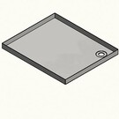 Versandmetall Edelstahl Duschwanne, Duschtasse { R1A } 1,5mm, INNEN  Schliff K320,800 × 650 mm, 1 oder 2 Ablaufbohrungen,40 mm Hoch