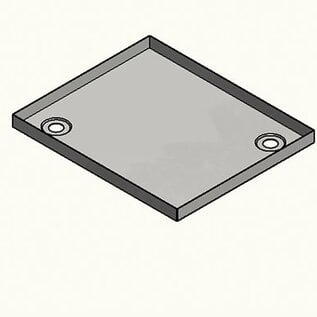Versandmetall Douchebak van roestvrij staal, douchebodem {R1A} 1,5 mm, geborstelde binnenafwerking K320800 × 650 mm, 1 of 2 afvoergaten, 40 mm hoog