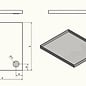 Versandmetall Douchebak van roestvrij staal, douchebodem {R1A} 1,5 mm, geborstelde binnenafwerking K320800 × 650 mm, 1 of 2 afvoergaten, 40 mm hoog