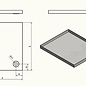 Versandmetall Edelstahl Duschwanne, Duschtasse { R1A } 1,5mm, INNEN  Schliff K320,800 × 650 mm, 1 oder 2 Ablaufbohrungen,40 mm Hoch
