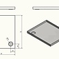 Versandmetall Edelstahl Duschwanne, Duschtasse { R1A } 1,5mm, INNEN  Schliff K320,800 × 650 mm, 1 oder 2 Ablaufbohrungen,40 mm Hoch