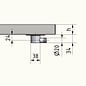 Versandmetall Douchebak van roestvrij staal, douchebodem {R1A} 1,5 mm, geborstelde binnenafwerking K320800 × 650 mm, 1 of 2 afvoergaten, 40 mm hoog