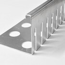 Versandmetall Grindkeringsprofiel Grindprofiel groot, geperforeerd Aluminium hoogte 80 - 120 mm - Copy