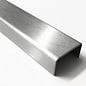 Versandmetall 9 profilés en U en acier inoxydable, à double pliage, épaisseur 1,0 mm, dimensions (ax x c x l) 30 x 125 x 30 mm, longueur 2000 mm, finition extérieure K320