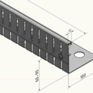 Versandmetall SPARSET Kiesfangleiste Aluminium höhenverstellbar Höhe 60-90mm