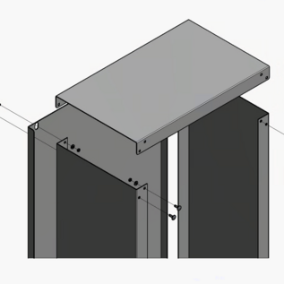 Versandmetall Module de rangement pour bûches, profondeur spéciale 400 mm, en acier inoxydable de 1,5 mm, brossé/meulé, grain 320 - différentes tailles - Copie