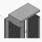 Versandmetall Houtrekmodule, speciale diepte 400 mm, gemaakt van 1,5 mm roestvrij staal, geborsteld/geslepen, korrel 320 - diverse maten - Kopie