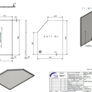 Versandmetall Sonder - Edelstahl Duschwanne, Duschtasse { R3A } 1,5mm , INNEN Schliff K320, Maße inkl Rand:1050x787mm, Höhe 30 mm, umlaufender Rand 20mm 1 Ablauf