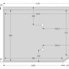 Versandmetall Sonder Edelstahl Duschwanne, Duschtasse { R3A } 1,5mm, INNEN  Schliff K320,932x1165mm  inkl. umlaufenden Rand ,  2 Ablaufbohrungen,34,5mm Hoch ,nach Skizze