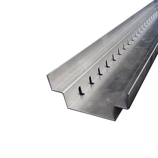 Versandmetall Caniveaux de drainage forme A en aluminium/acier inoxydable avec grille d'entrée largeur 90 à 190 mm - Copy