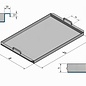 Versandmetall Roestvrijstalen schaal R2 gelast Materiaaldikte 1,5 mm lengte / diepte (a) 300 mm buitengrond K320 - Copy
