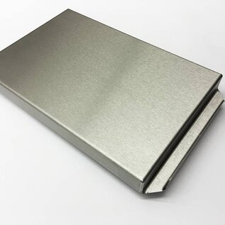 Versandmetall Sonder Edelstahlwanne R2 geschweißt Materialstärke 1,5mm , 300x700mm,Höhe 55mm inkl.2 Bohrungen für M5 Schrauben und Griffen