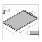 Versandmetall Roestvrijstalen schaal R2 gelast Materiaaldikte 1,5 mm lengte / diepte (a) 300 mm buitengrond K320 - Copy