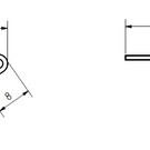 8 Stück  Treppen Abtropfprofile, Edelstahl gebürstet Korn 320, Breite 20mm ,Länge : 1 Stück 970mm, 7 St. 300mm ,Blechstärke 1mm