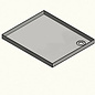 Versandmetall Restposten: Edelstahl Duschwanne, Duschtasse { R1 } 1,5mm, INNEN  Schliff K320, axb 600x700mm, 1 Ablaufbohrungen,  Höhe 60mm