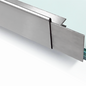 Versandmetall Gouttière spéciale en acier inoxydable pour toiture en verre, grain 1.4301, 320 mm, longueur 2500 mm, diamètre 30 mm au lieu de 25 mm