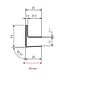 Versandmetall Sonder Edelstahl Glasdach-Regenrinne für 10 mm 1.4301 Korn 320mm  ,Länge 2500mm ,Maß 30mm anstatt 25mm