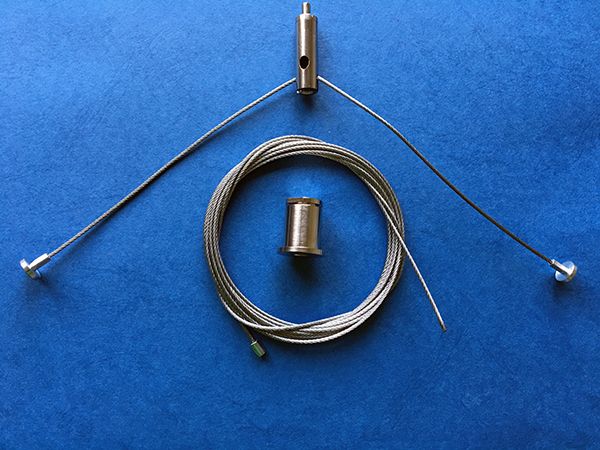 Y-kabelslinger, 3 m lang, staalkabeldiameter 1,0 mm (roestvrij staal) -  Versandmetall