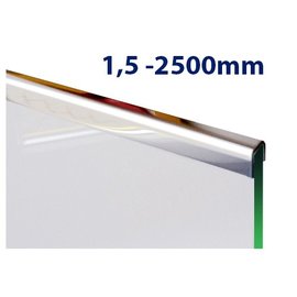 Versandmetall Profil encadrement inox en acier inoxydable de 1,5mm, longueur 2500mm