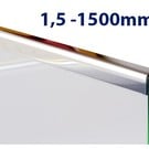 Versandmetall Glasrandprofiel U-Profiel, 1,5 mm roestvrij Staal, tot met Lengte 1500 mm, Gasdickte van 8 mm tot 12,52 mm