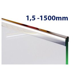 Versandmetall Profil encadrement inox en acier inoxydable de 1,5mm, longueur 1500mm