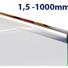 Versandmetall Glasrandprofiel U-Profiel 1,5 mm roestvrij Staal, tot met Lengte 1000 mm, Gasdickte van 8 mm tot 12,52 mm