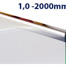 Versandmetall Glasprofiel Glas Frameprofiel - U-Profiel, 1 mm roestvrij Staal, tot met Lengte 2000 mm, Gasdickte van 8 mm tot 12,52 mm