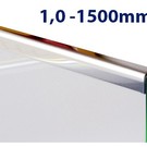 Versandmetall Glasrandprofiel U-Profiel, 1 mm roestvrij Staal, tot met Lengte 1500 mm, Gasdickte van 8 mm tot 12,52 mm