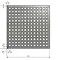 Ventilatierooster gemaakt van roestvrij staal vierkante gat 10x10mm, Dickte 1,5 mm