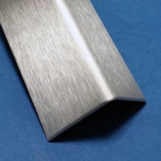 Versandmetall Hoekprofiel Hoekstrip L-Profiel roestvrij Staal gezet gelijkzijdig 90° Lengte tot 2000 mm