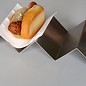 Versandmetall Plateau de hot-dog snack vague aiguisé en acier inoxydable, grain 320 brossé