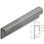 Versandmetall Glasrandprofiel geschuurd korrel 320  1,5 mm roestvrij Staal voor 10 mm Glas, onglijk gezet