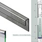 Versandmetall Glasrandprofiel system Glas 1,0mm Kombiset met 2 onderdeelen c = 11 mm voor 8 tot 8,52mm dickte van Glas