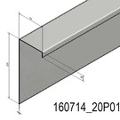 Versandmetall Edelstahl-U-Profil 160714 1,0mm Länge bis maximal 2000mm
