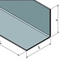 Versandmetall Aluminium hoek gelijkbenig 90° gebogen tot een lengte van 1250 mm