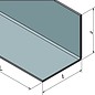 Versandmetall Aluminiumwinkel gleichschenklig 90° gekantet bis Länge 2000 mm