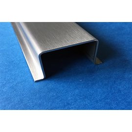 Versandmetall Omegaprofiel RVS gemaakt van roestvrij Staal hoogte 20 mm Breedte 30 mm- tot 80 mm Lengte 1250 mm