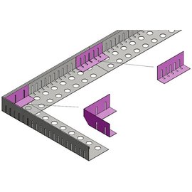 Versandmetall Grindkeringsprofiel Grindprofiel Verbinding klein dubbele Bovenrand gemaakt van roestvrij Staal hoogte 40 - 75 mm