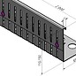 Versandmetall Kiesfangleiste Edelstahl höhenverstellbar 1.4301 Höhe 110-150mm – 90° gekantet